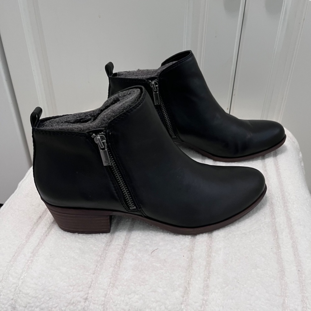 NWOT Lucky Brand" Basel" Leather Ankle Booties/Size 9.5 - Picture 3 of 6